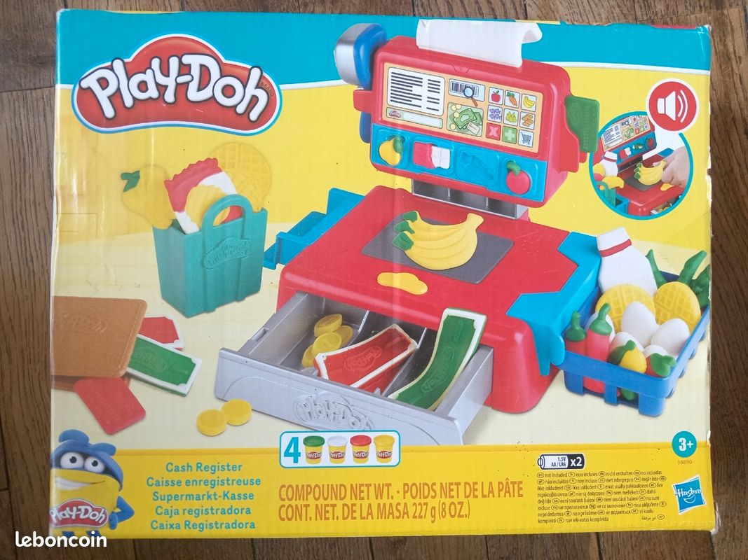 Play-Doh Caisse Enregistreuse – Jouet Supermarché Avec Scanner Sonore – 11 Outils + 4 Pots De Pâte – Dès 3 Ans