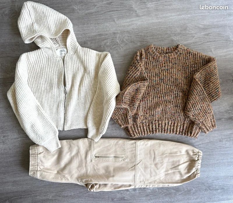 Sweat à Capuche Zara Fille Blanc 11-12 Ans - Streetwear Urbain Avec Imprimé Graphique Cool