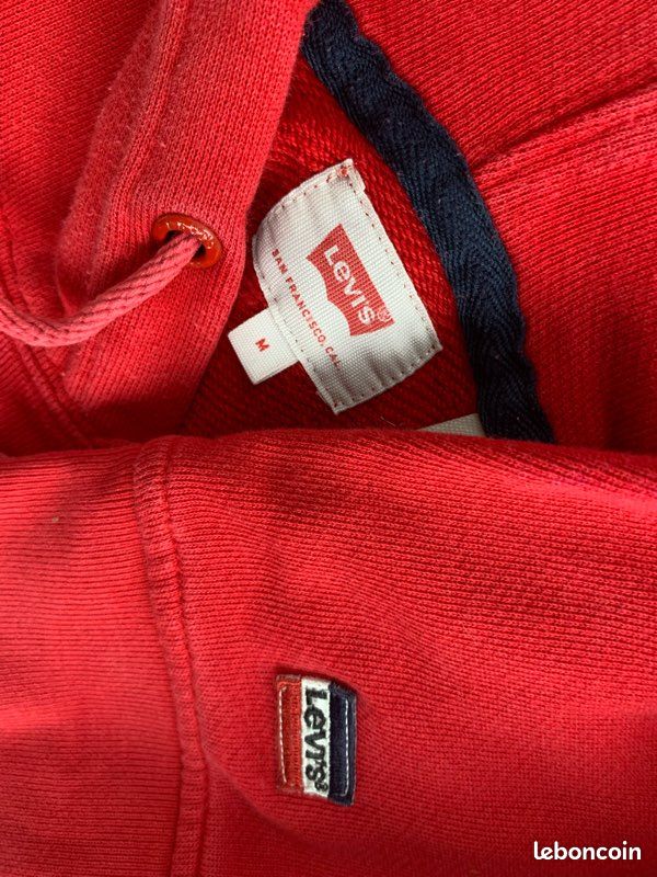 Pull bleu, blanc, rouge de marque Levis, taille M (image 3)