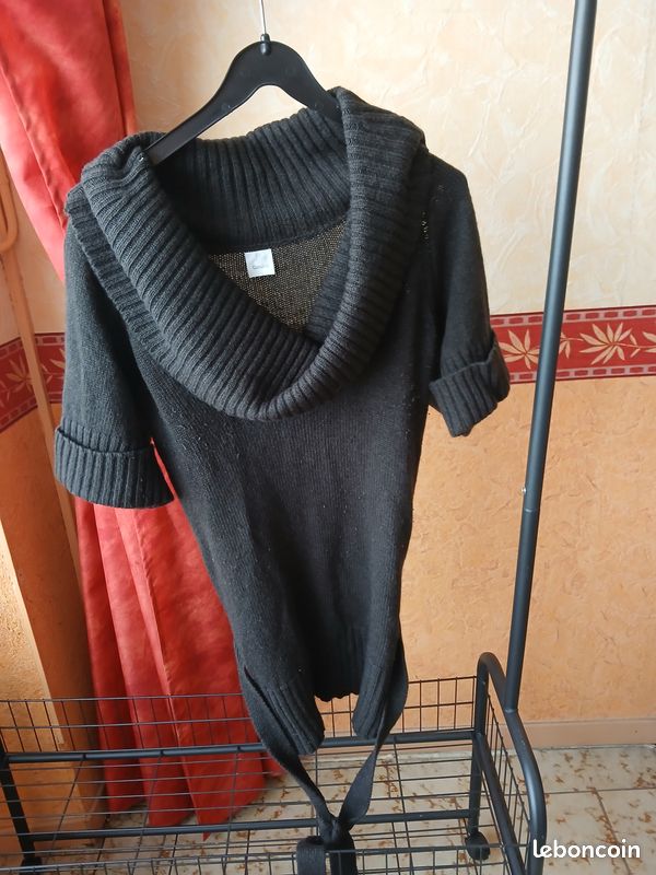 Laine Pull Avec Ceinture Pull Tunique Avec Ceinture Camaïeu