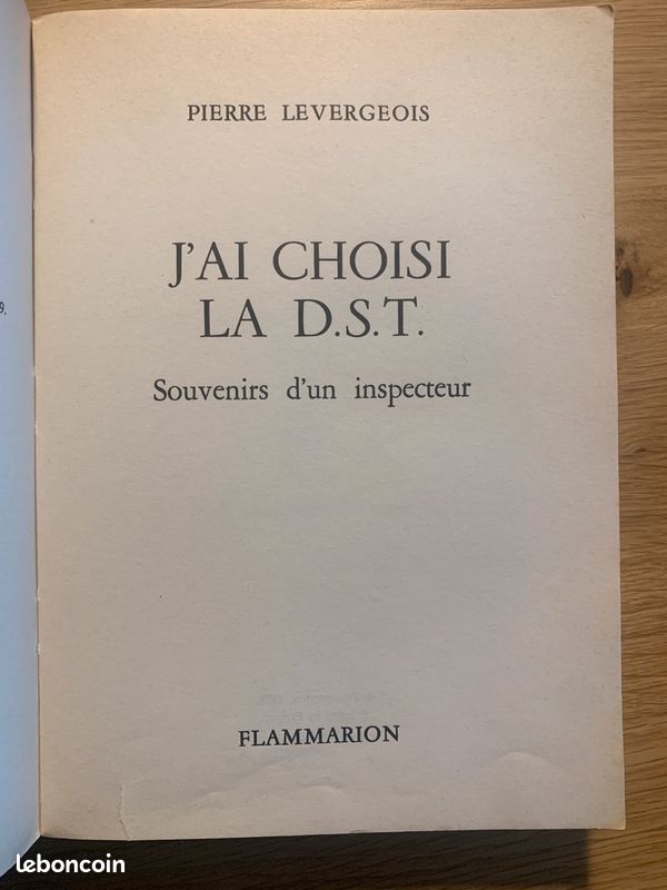 J'ai choisi la DST. Souvenirs d'un inspecteur (image 4)