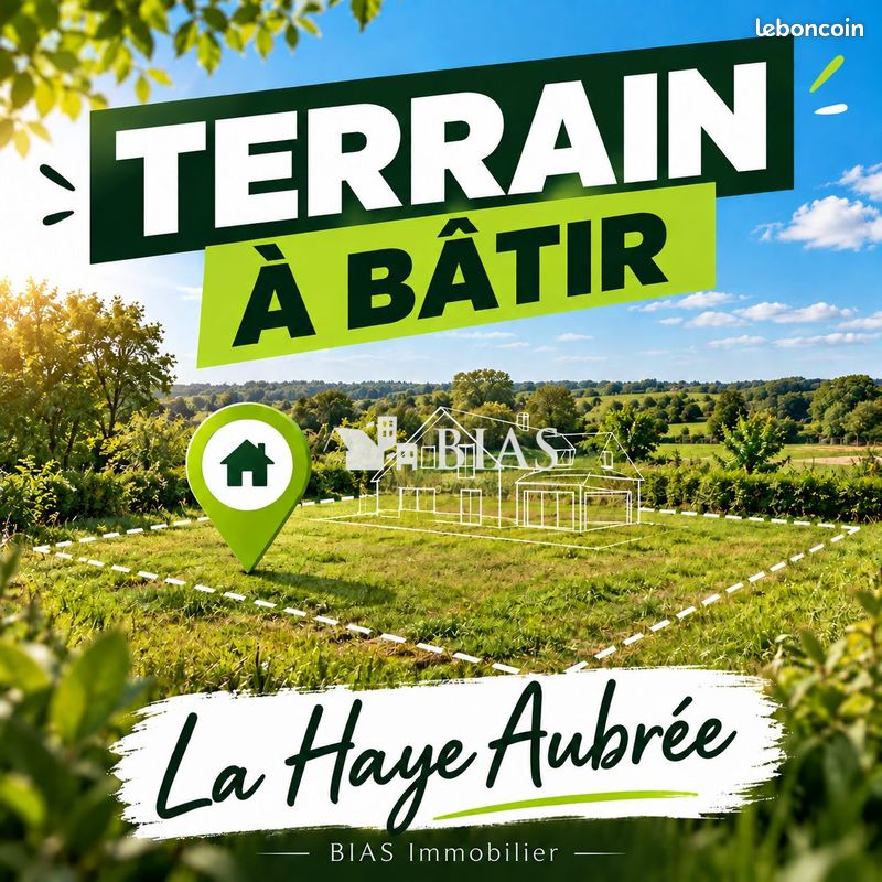Terrain 950 m² · à La Haye-Aubrée · 950 m² · 46 000 €