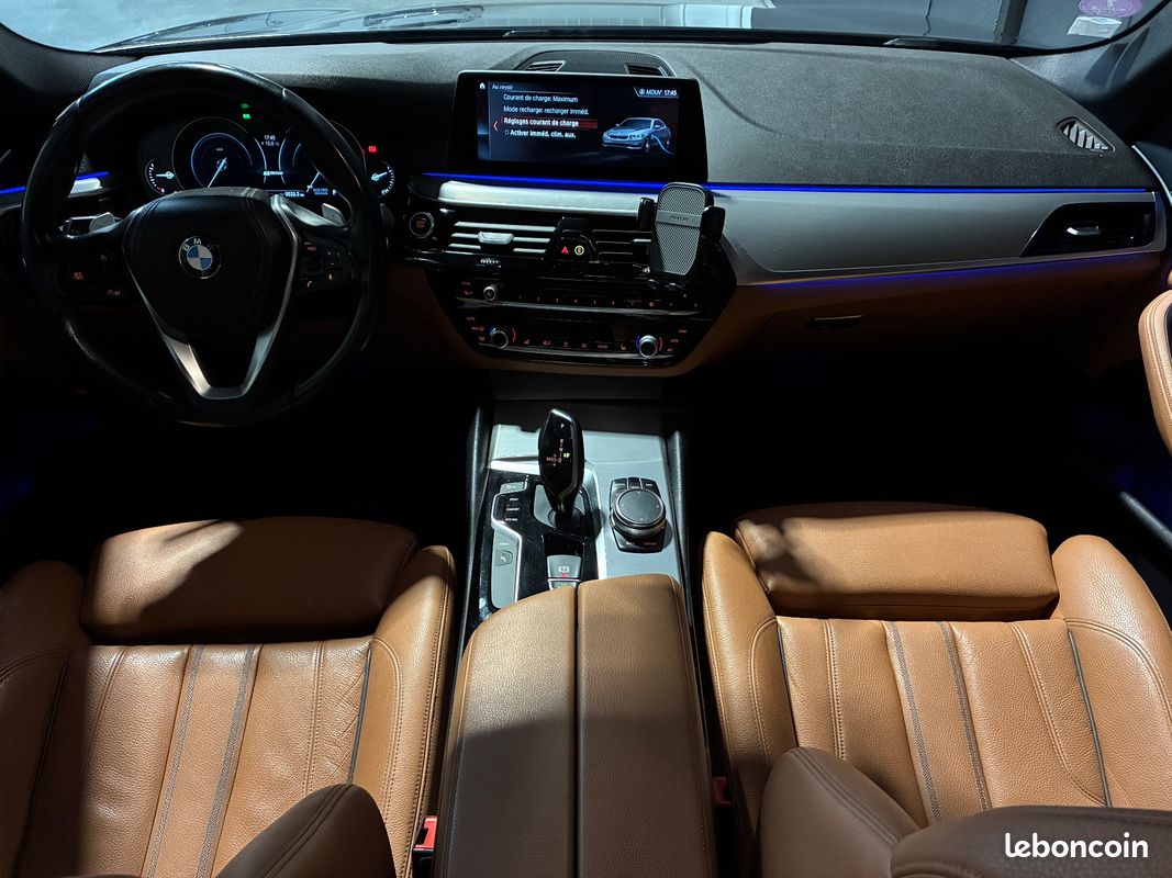BMW SERIE 5 G30 2.0 530 E IPERFORMANCE 252H 185 PHEV HYBRID LUXURY - CARPLAY - SIEGES AV ELEC CHAUFFANTS - CUIr (image 3)