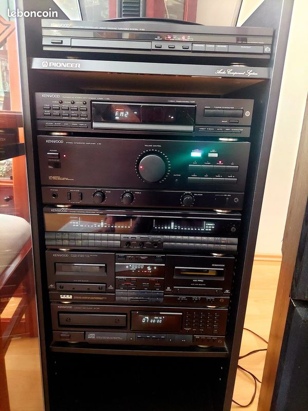 Chaine Hi-Fi Kenwood Vintage Complète - Modèle M-62/M-622 - Avec Platine Vinyle Et Enceintes