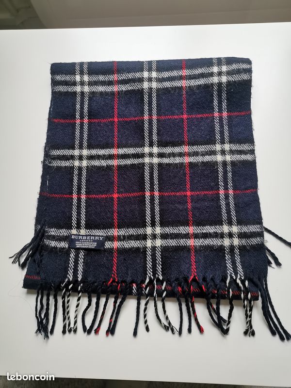 Echarpe Burberry en cachemire bleu marine Accessoires Bagagerie