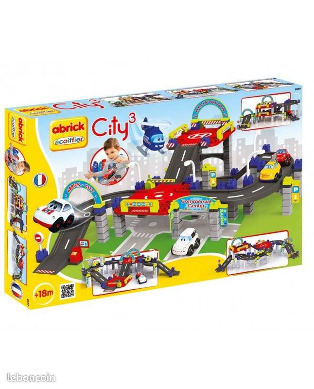 Lot jouets Ecoiffier Abrick – playsets complet (police, pompiers, garage, circuit, centre commercial) (image 6)