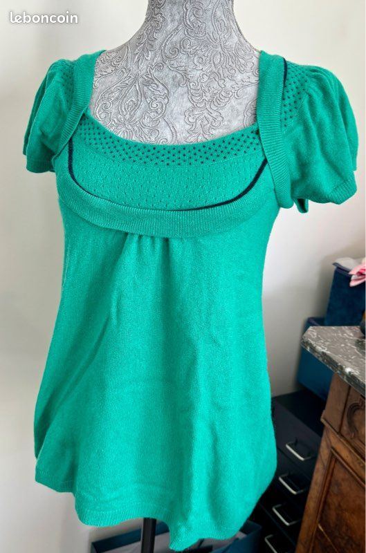 Éric Bompard Pull cachemire vert émeraude M parfait Vêtements
