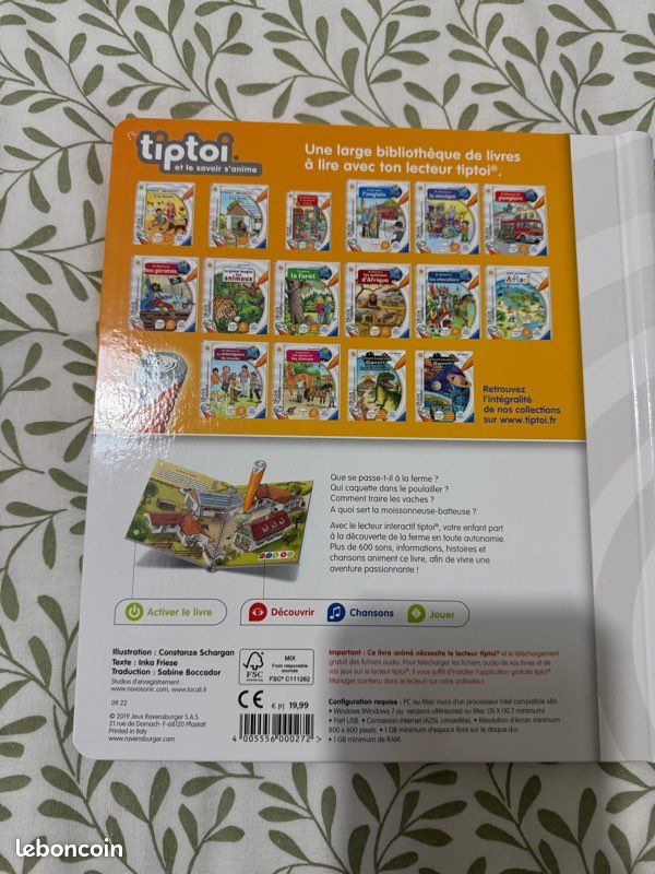 Livre interactif Ravensburger Tiptoi® Le Grand Imagier des Animaux - Livre interactif - Achat & prix