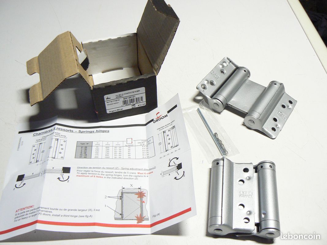Paire de charnières à ressot liobex (image 1)