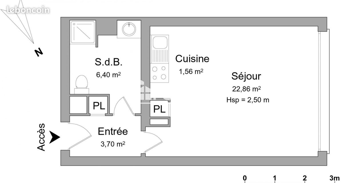 Appartement 1 pièce 35 m² · à Bègles · 35 m² · 504 €/mois
