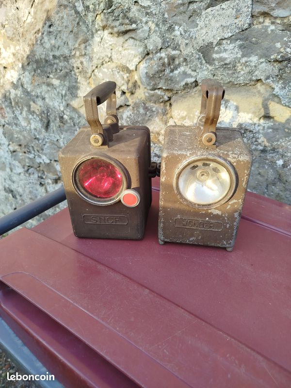 Lampe SNCF ancienne WONDER type AGRAL – lampe de cheminot vintage - Collection