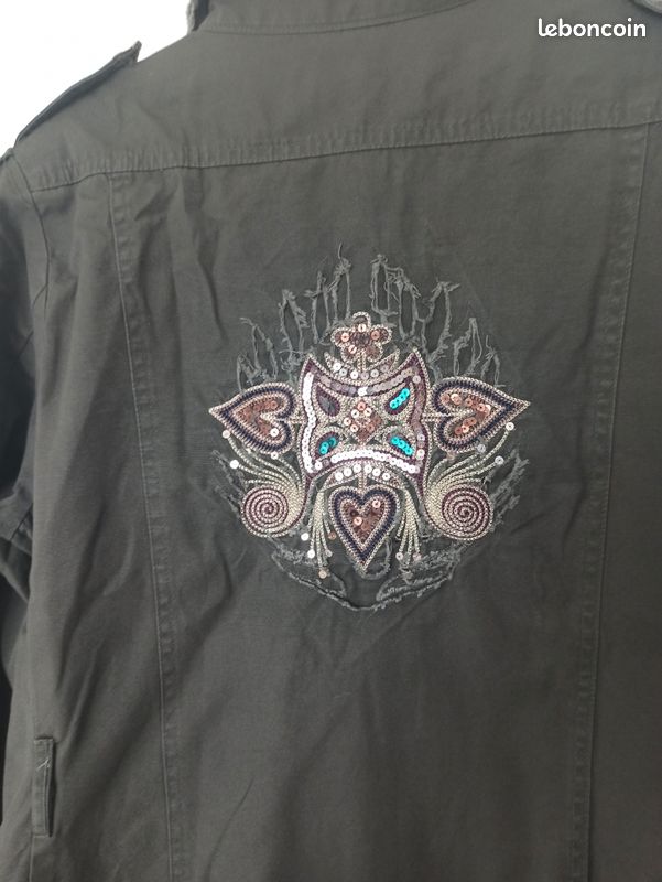Veste Saharienne Kaki Yesta - Taille 44 - Neuf Avec étiquettes - Coton Vert Femme