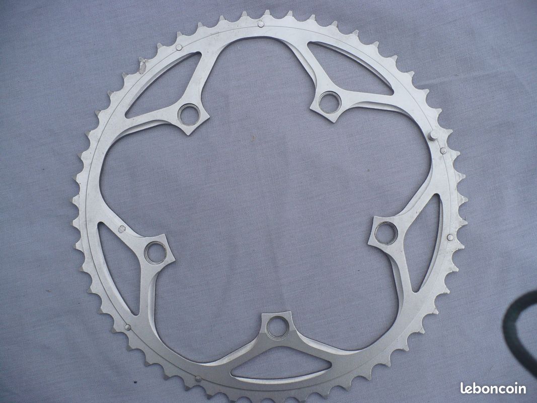 Plateau Suntour Vintage 53 Dents 53t - 130 BCD - Aluminium Argent - Course Années 80