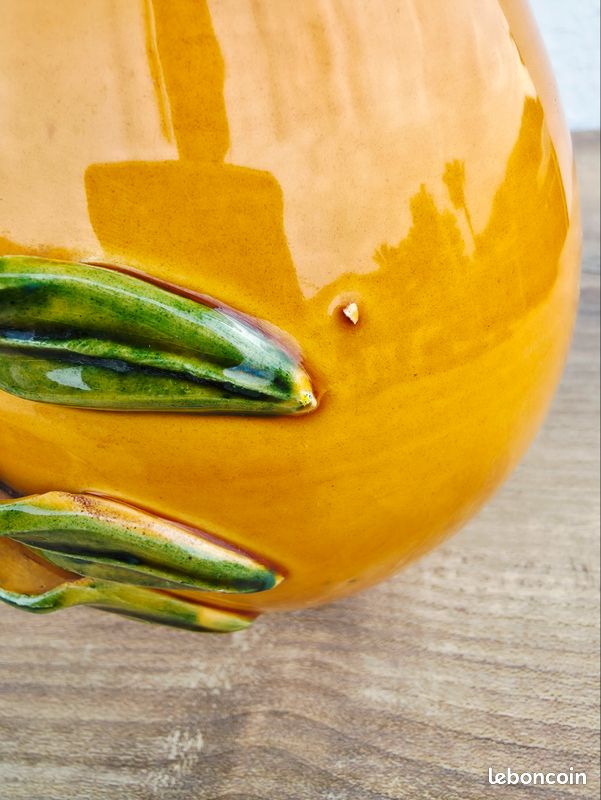 Grand Pot / Vase à Olives Céramique – Au Vieux Vallauris – Vintage 16 cm (image 5)