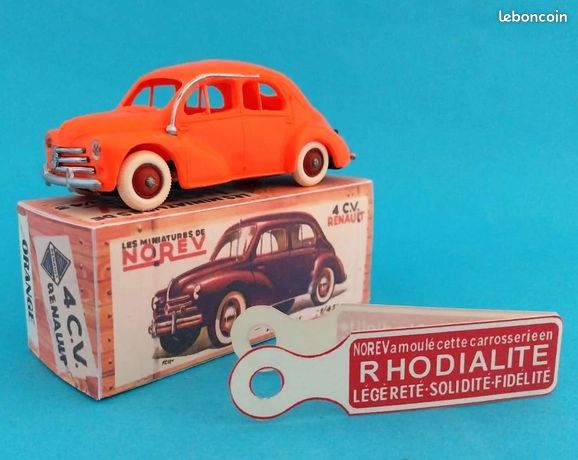 JOUET ANCIEN CIJ 5/48 Renault 4Cv Bleu Vif Mecanique 18Cm Vers 1950 EUR 390,00 - FR