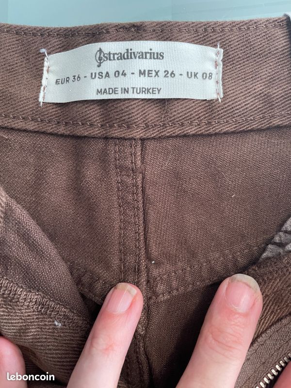 Jeans marron super wideleg marque "Stradivarius" taille 36 neuf avec étiquette (image 13)