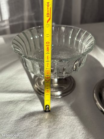 Bonbonnière Beurrier Vintage Métal Argenté – Sans Marque – État Correct