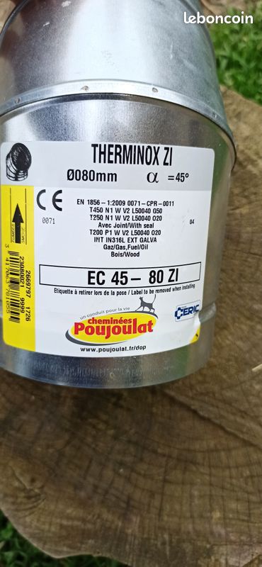 Coude 45° Poujoulat 80/130 (image 1)