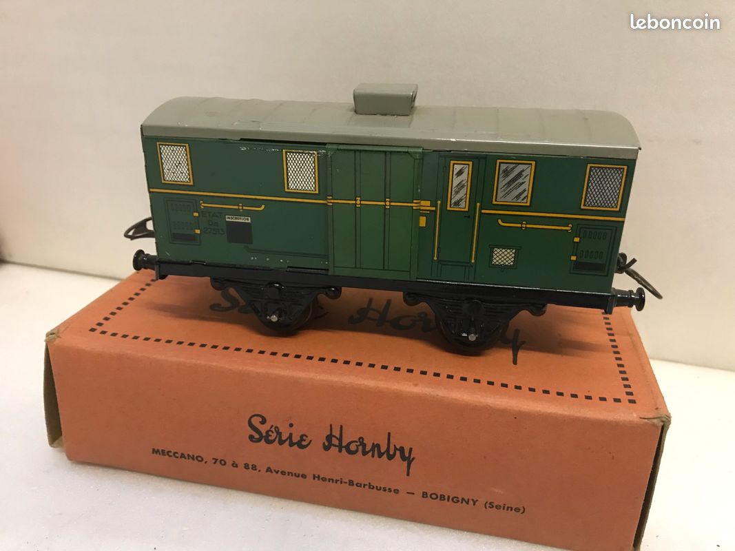 Hornby O - Wagon à Benne Basculante SNCF 1950 - Tôle 15cm - Bon état Avec Boîte