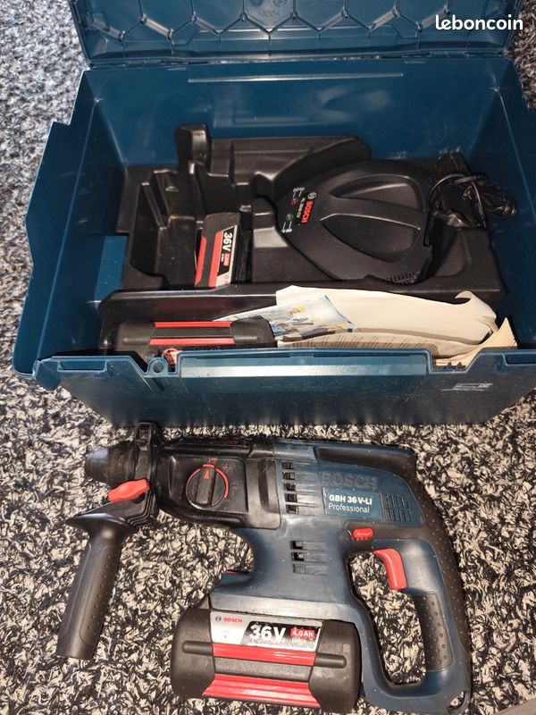 Bosch GBH 36V-LI Professional – Perforateur + 3 batteries + chargeur + coffret (image 3)
