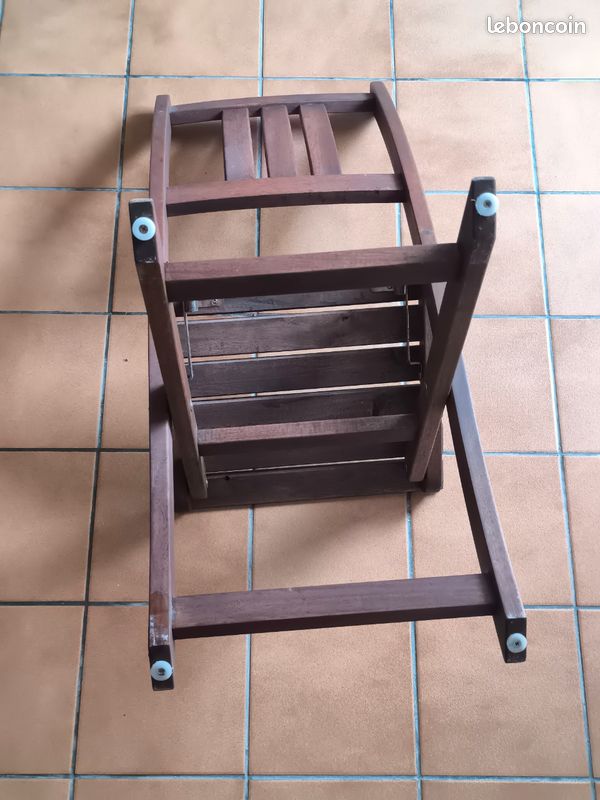 Chaise bois acacia pliante terrasse balcon jardin (image 6)