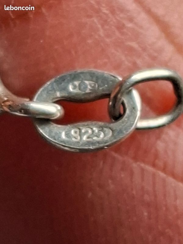 Bracelet Argent 925 véritable - Maille miroir plate - Longueur 18 cm (image 5)