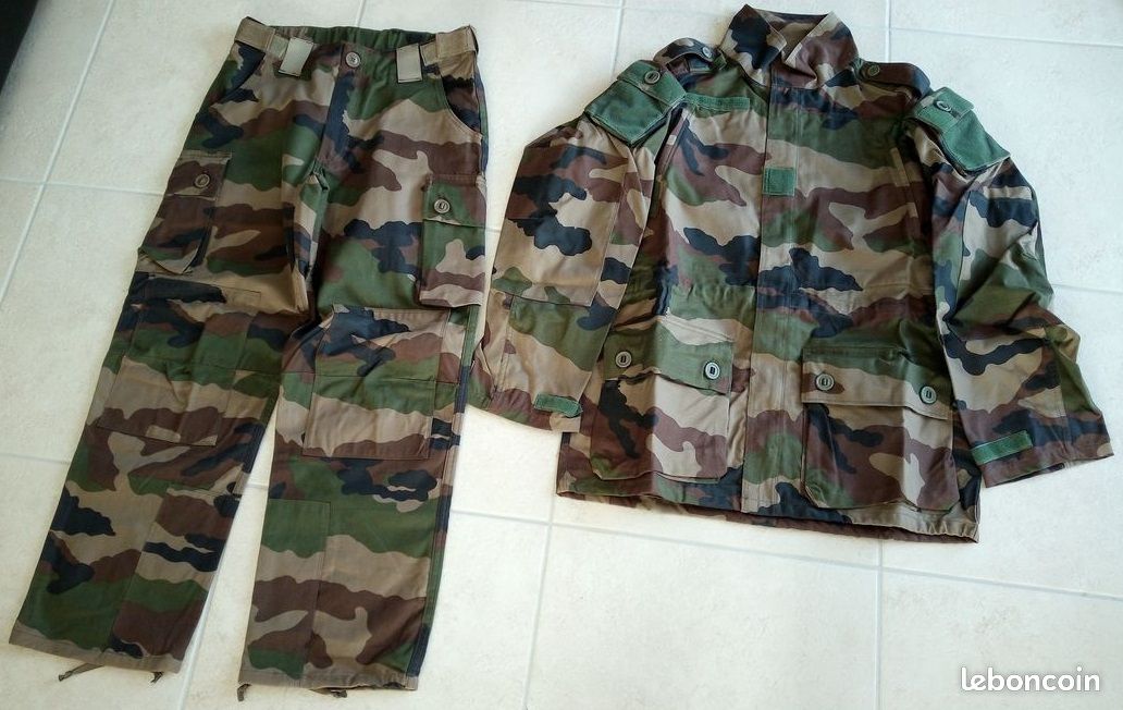 Ensemble Pantalon + Veste Camouflage Ranger Vintage - Taille M - Occasion Fonctionnel