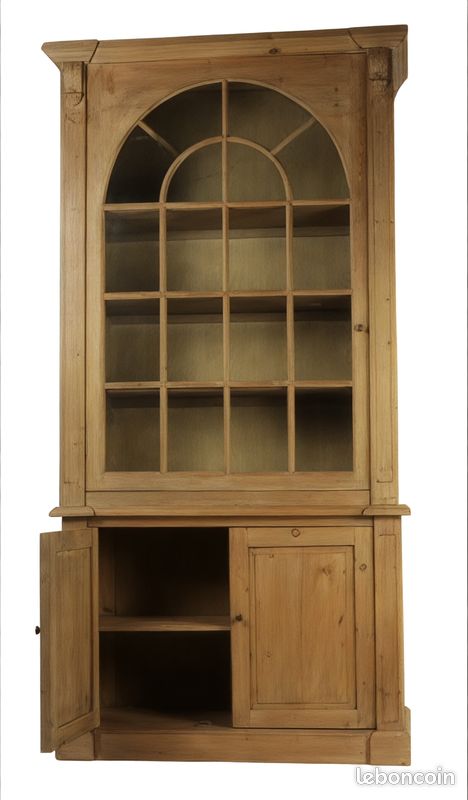 Buffet vitrine en bois Naturel - Livraison Offerte (image 4)