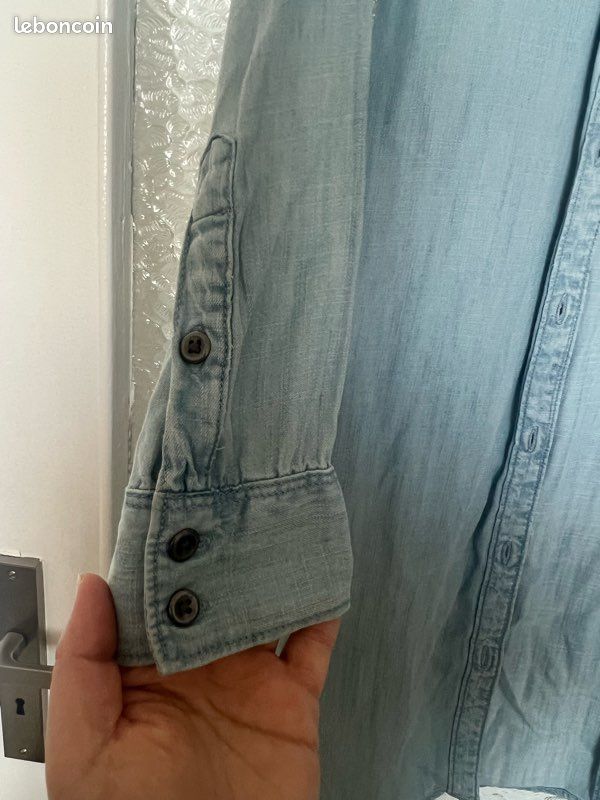 Chemise longue en jean GAP (image 2)