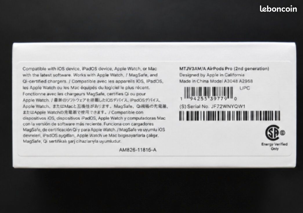 AirPods Pro 2e génération – Boîtier MagSafe USB-C (image 3)