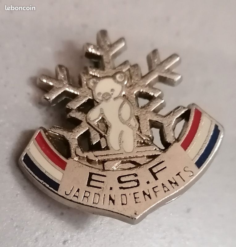 Insigne broche médaille de ski ESF Flocon 3 étoiles brevet niveau test - Sport & Plein air