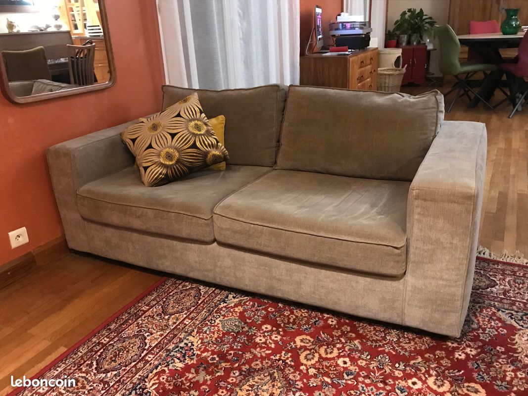 Canapé beige taupe (image 1)
