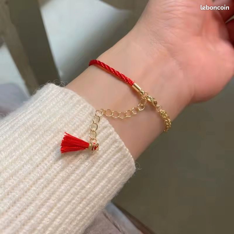 Bracelet Rigide Rouge Scintillant Doré - Neuf Sans Emballage, Fabriqué Au Japon, 5cm