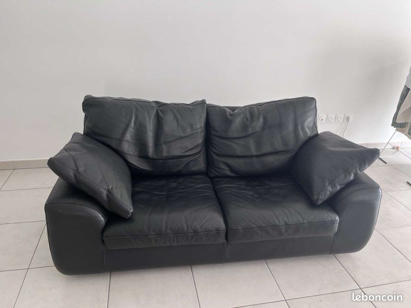 URGENT DÉMÉNAGEMENT canapé 2 places en cuir (image 1)