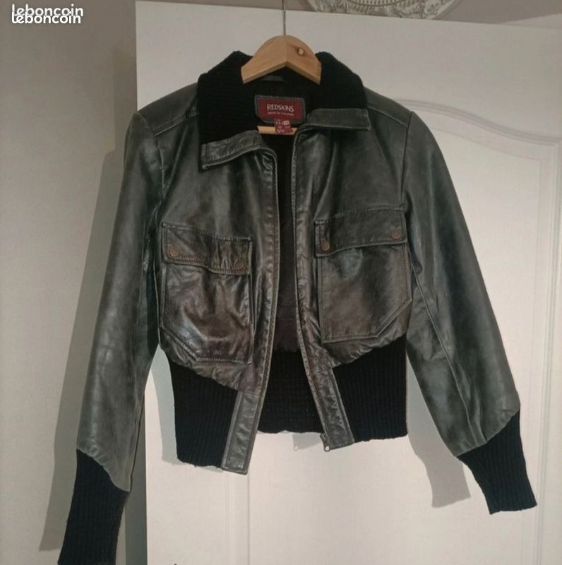 Veste en cuir redskins (image 2)