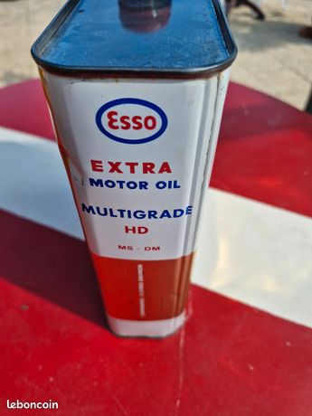 Vieux Bidon D'huile ESSO 5L – Déco Vintage Pour Garage, Atelier Ou Collection
