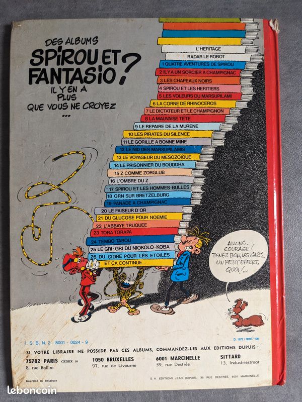 Lot20 LES AVENTURES DE SPIROU ET FANTASIO - 6 BDs des années 70/80/90 (image 4)