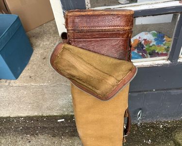Étui à Fusil Ancien En Cuir - Fourreau Jambon Pour Chasse - France - 79 Cm