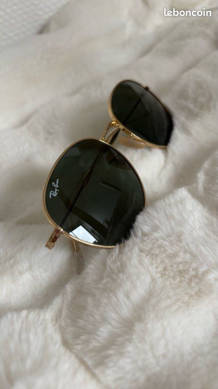 Lunettes de soleil Ray-Ban dorées – verres verts classiques