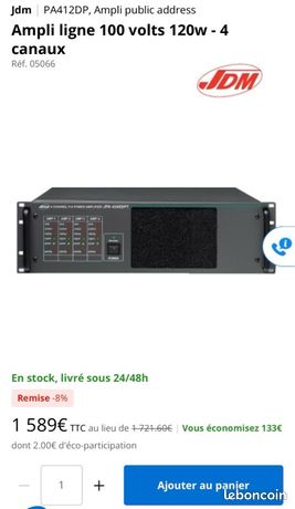 Lot 2 Amplis De Puissance JDM PA-148C – Sono Occasion Fonctionnels