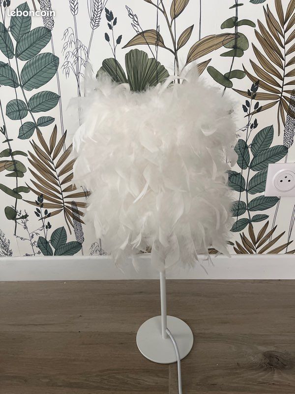 Lampes de chevet plumes x2 (image 1)