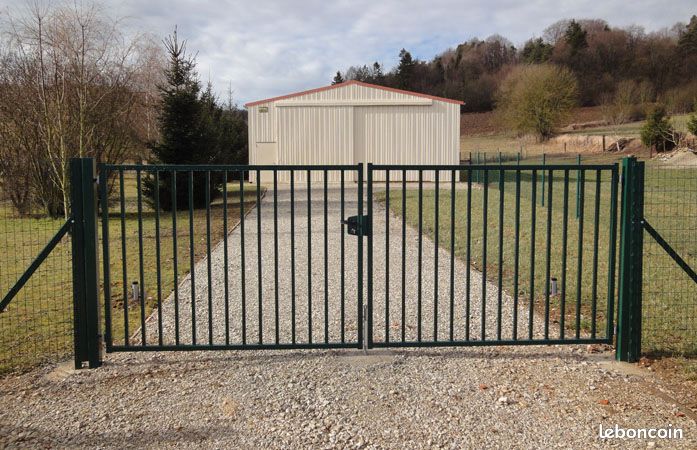 Portail barreaudé 3 x 1,20 m – Aluminium (image 2)