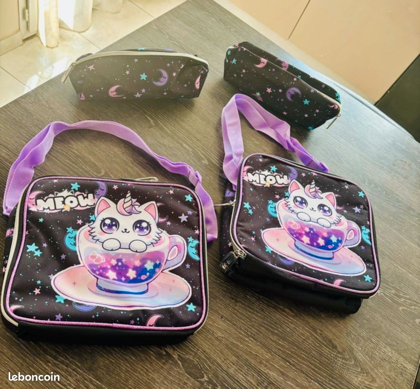 Tote bag et trousse chat (image 1)