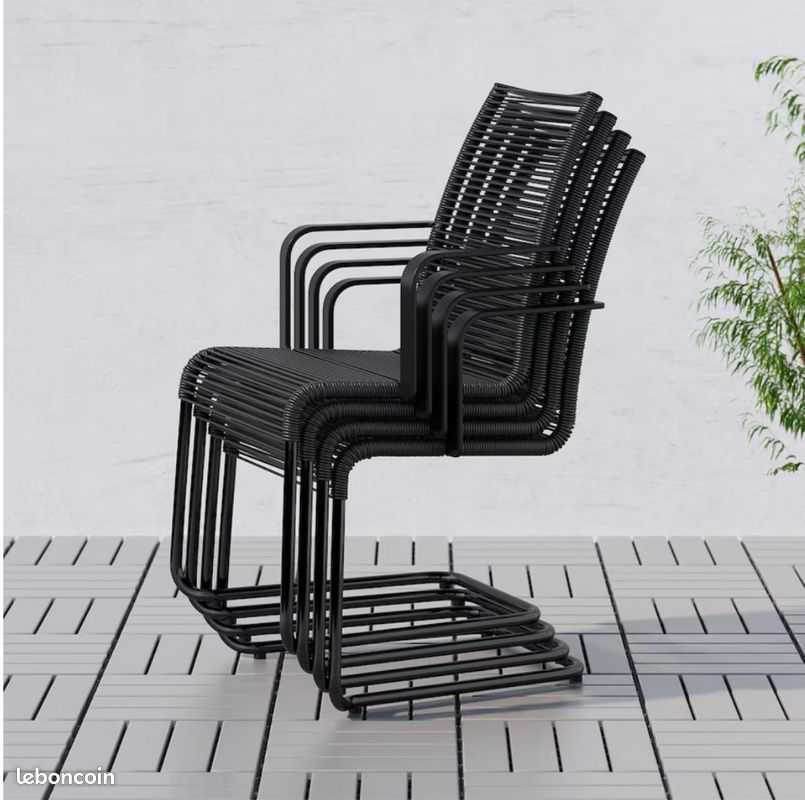 Lot de 6 chaises IKEA extérieures de jardin (image 2)