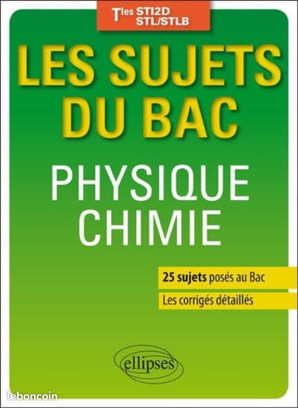 Sujets du Bac physique chimie STI2D/STL (image 1)