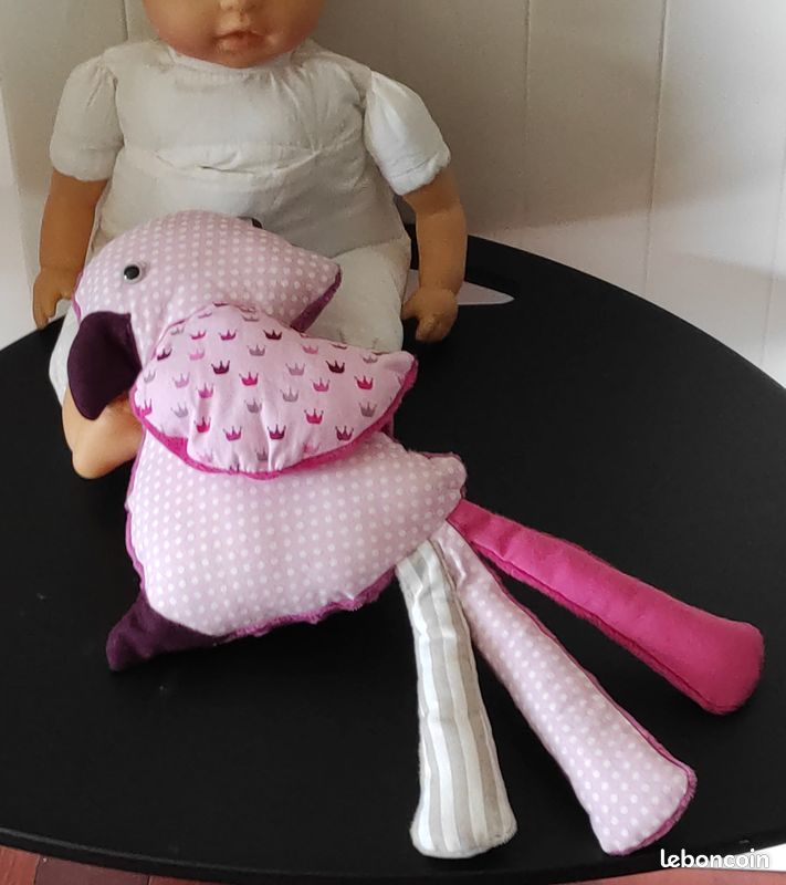 🦜 Peluche faite main – Thème perroquet – Multicolore 🌈 (image 2)