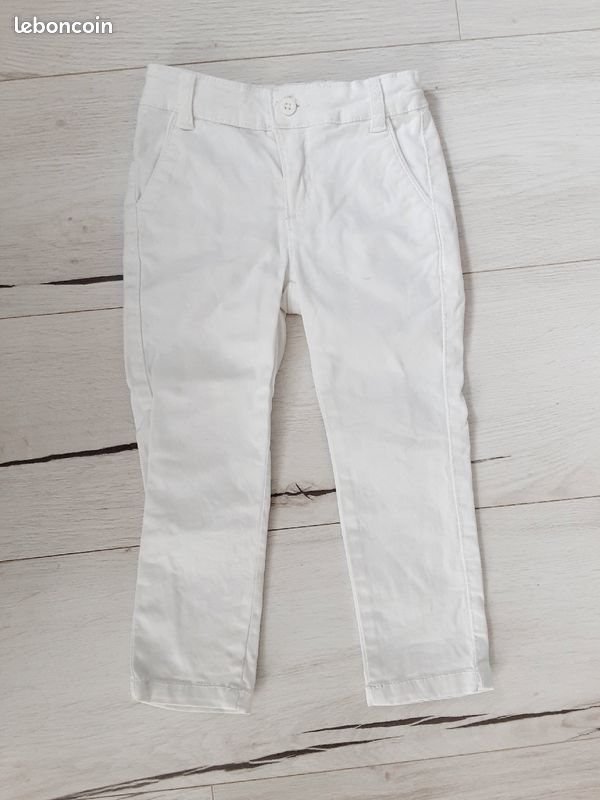 Vêtement bébé fille pantalon blanc Vert Baudet 2 ans (image 1)