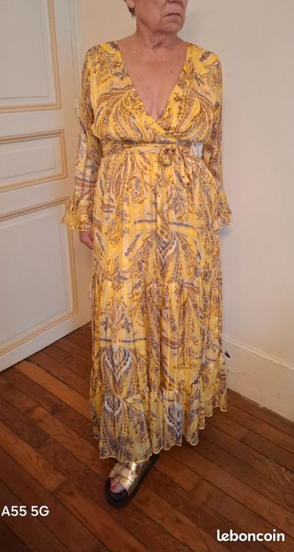 Robe longue imprimée Nina Kaufmann. Taille S mais taille 42 (image 18)