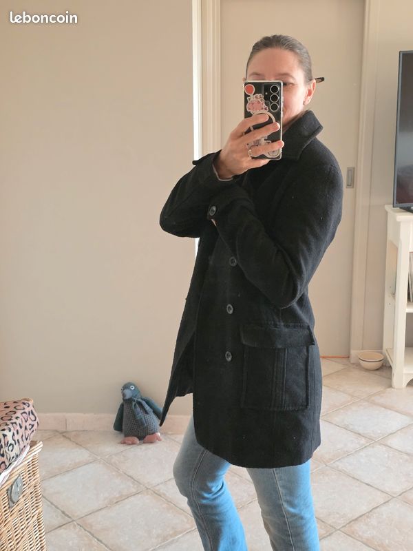 Manteau caban noir (image 3)