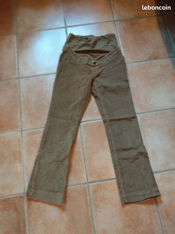 Pantalon de grossesse velour 38 (image 1)